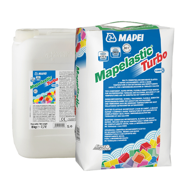 Mapelastic Turbo Secagem Rápida Argamassa Impermeabilização Bicomponente Elástica Mapei