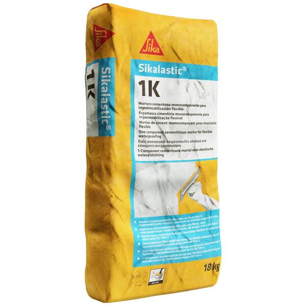 Argamassa Impermeabilização Sikalastic-1K ES Cinza Claro 18Kg Monocomponente Reforçada Fibras