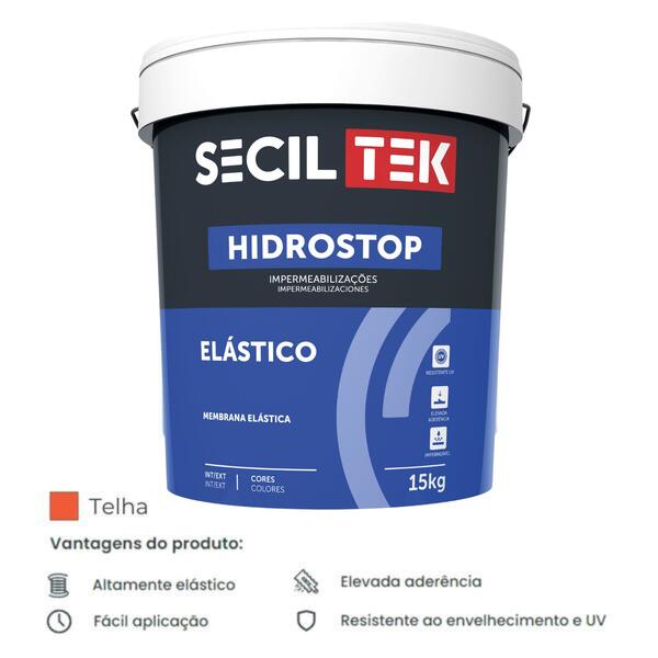 Membrana SecilTek Hidrostop Elástico Impermeabilização Coberturas Não Acessíveis - Telha - 15 Kg