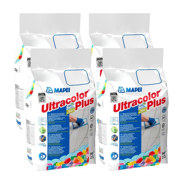 Betume CG2WA Juntas Cerâmicas 2-20MM Hidrorrepelente Resistente Fungos Mapei Ultracolor Plus - Caribe 137 - 1 Caixa (4 x 5 kg)