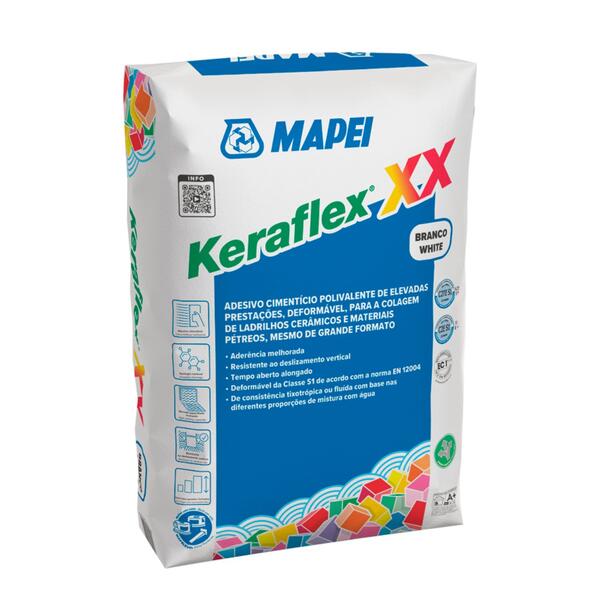 Cimento Cola C2TES1/C2ES1 Polivalente Cerâmica Grande Formato Pedra Natural Mapei Keraflex XX - Mapei - 9900800503903