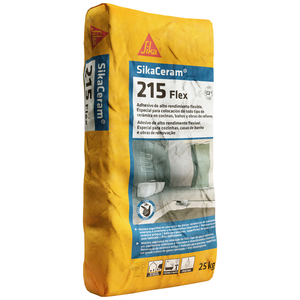 Cimento Cola Flexível Dupla Consistência SikaCeram 215 Flex C2TE e C2E