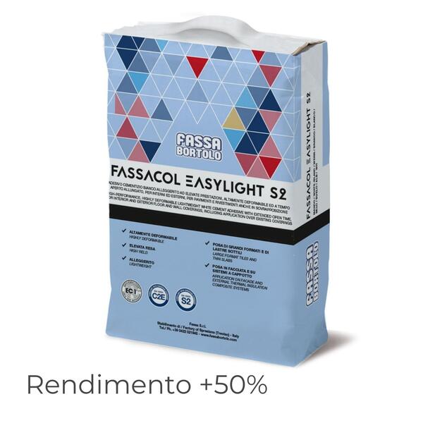 Cimento Cola Deformável Madeira OSB LSF Peças Grandes Fassacol EASYLIGHT S2 15KG C2E S2