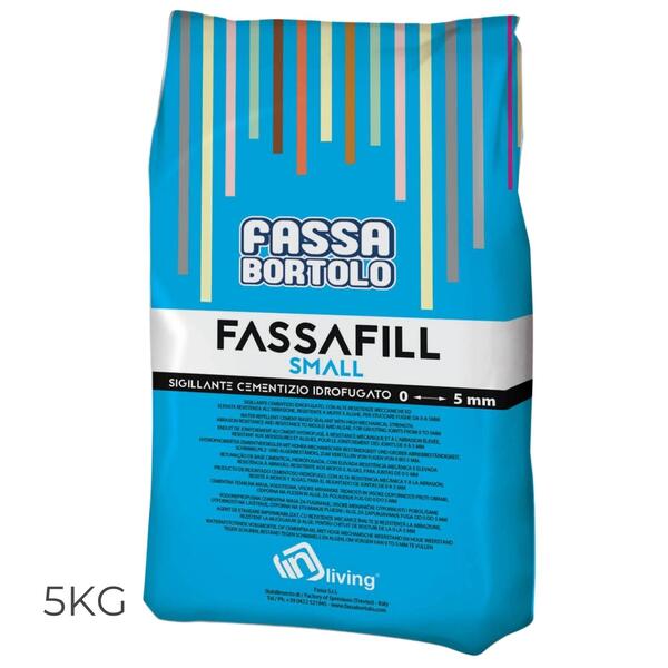Betume Juntas Fassa Fassafill Small 5kg Cerâmicas 0-5mm Hidrofugado Resistente Mofos e Algas