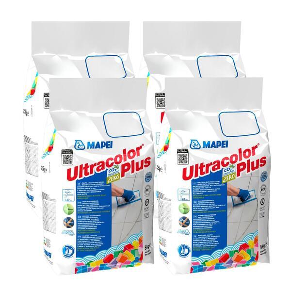 Betume CG2WA Juntas Cerâmicas 2-20MM Hidrorrepelente Resistente Fungos Mapei Ultracolor Plus - Cinzento Ártico 127 - 1 Caixa (4 x 5 kg)