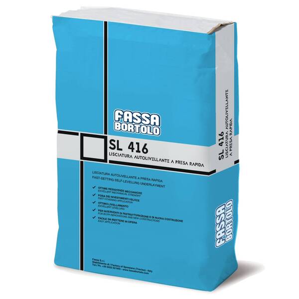 Argamassa Autonivelante Presa Rápida Espessuras 1 a 10mm Interior Fassa SL 416