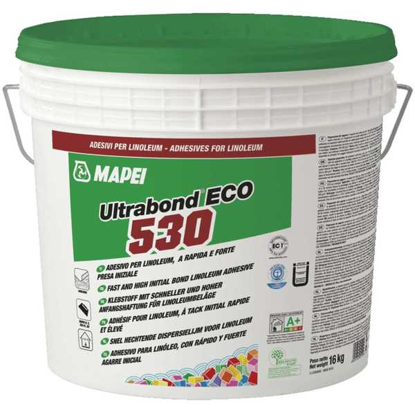Adesivo para Pavimentos em Linóleo Mapei Ultrabond Eco 530 - Bege claro - 16 kg