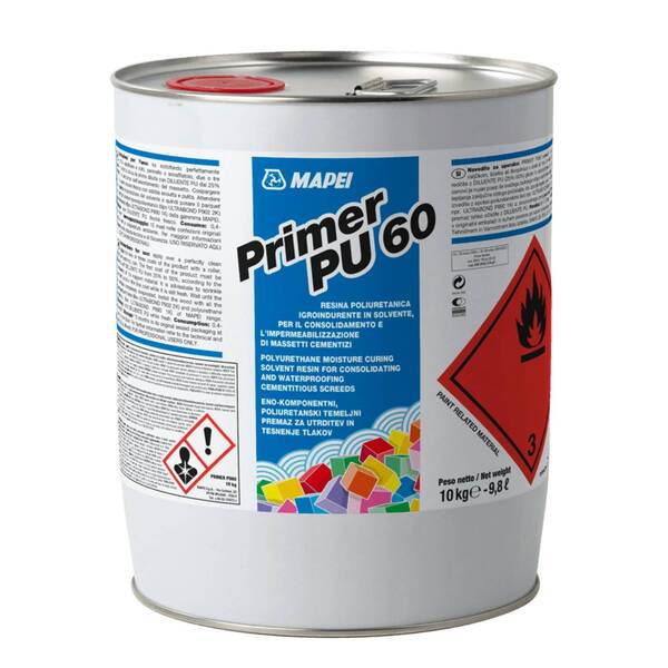 Resina Poliuretânica Higro-Endurecível em Solvente Mapei Primer PU 60 Betonilhas Cimentícias