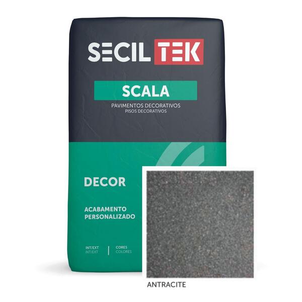 Argamassa Seca Pré-Doseada SecilTek Scala Decor para Pavimentos Decorativos - Antracite - 1 PALETE 1620 Kg (54 Unid. x 30 Kg)