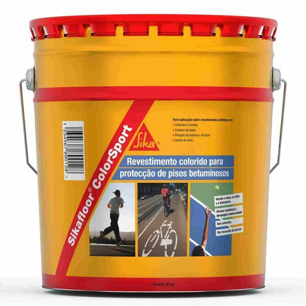 Revestimento Colorido Sika Sikafloor ColorSport para Proteção de Pisos Betuminosos - Azul Celeste (RAL 5012) – 1 PALETE (15 Emb. x 30 kg)