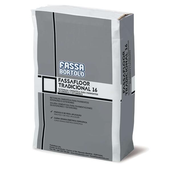 Betonilha Secagem Tradicional Pavimentos Interiores e Exteriores Fassafloor Tradicional 16 - 25 Kg