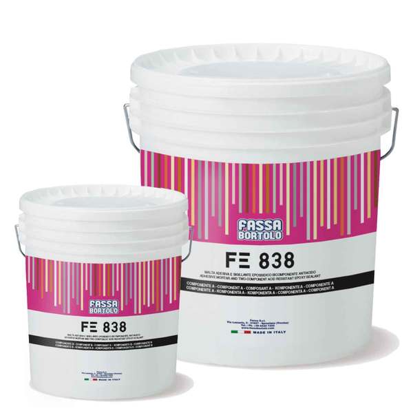 Cola Betume Epoxy Pavimentos Industriais Resistente Ácidos Óleos Fassa FE 838 10KG - Branco - 10 kg