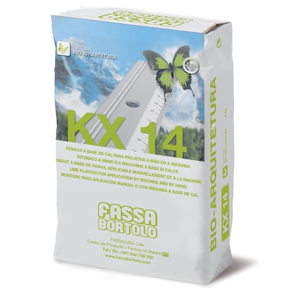 Argamassa Reboco Base Cal Areado Fino para Reabilitação Extra Branca Fassa KX 14