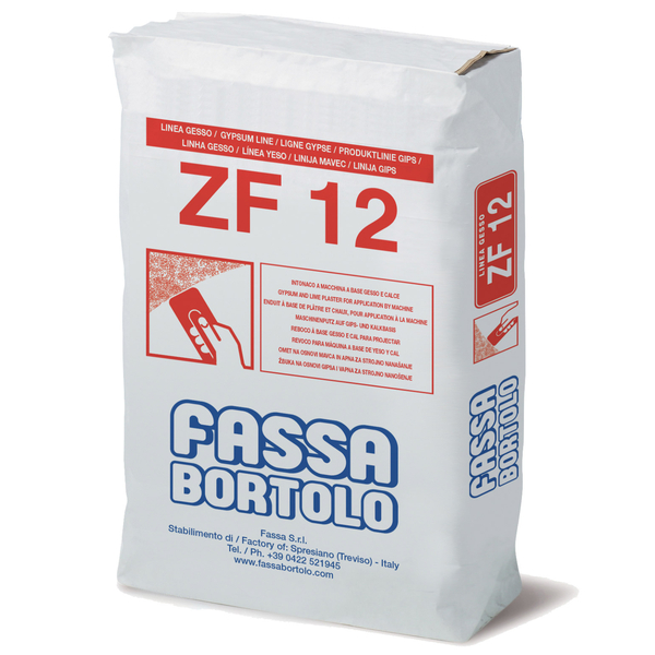 Argamassa Reboco Base de Gesso e Cal Interior Estuque Enchimento Fassa ZF12