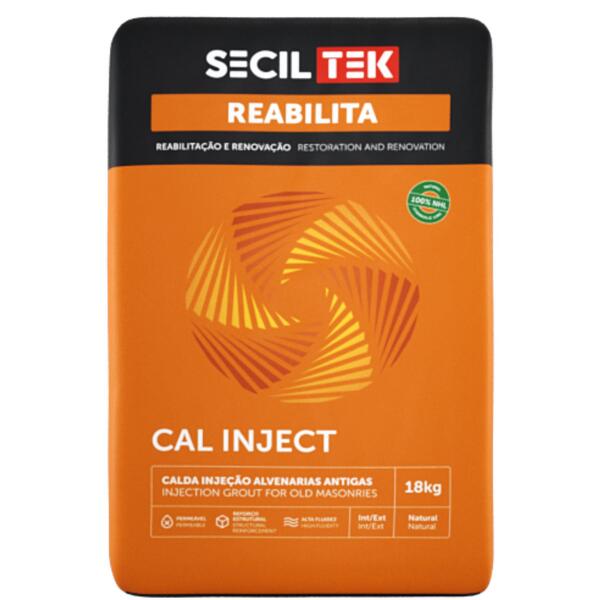 Argamassa à Base de Cal Hidráulica Natural para Alvenarias Antigas SecilTek Reabilita Cal Inject