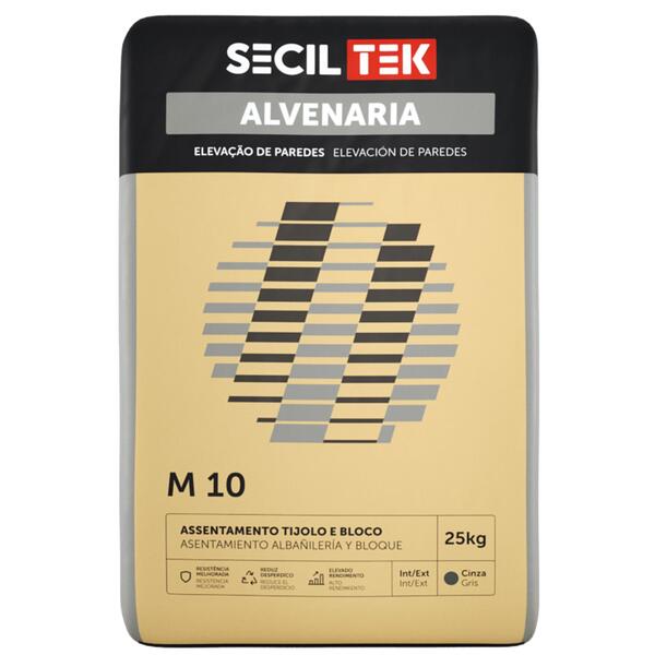 Argamassa de Assentamento SecilTek Alvenaria M10 Resistência Melhorada
