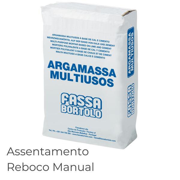 Argamassa Multiusos Reboco e Assentamento Interior e Exterior Fassa 25KG - Cinza - 25 kg