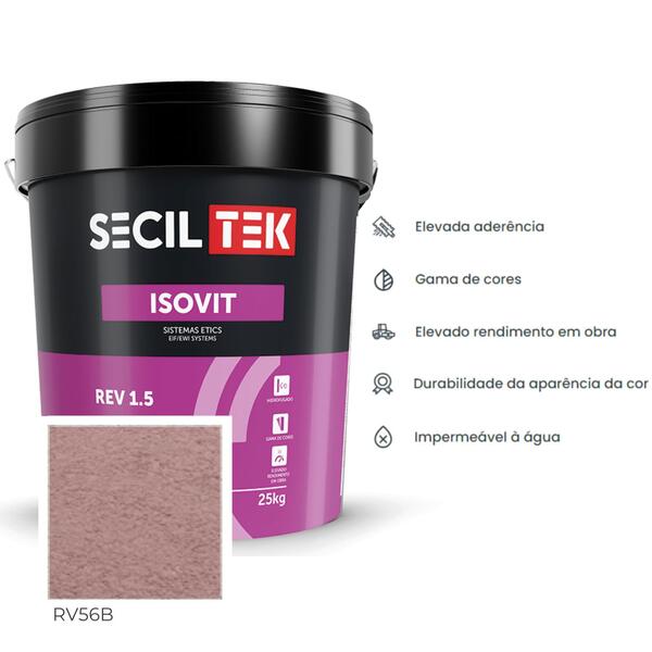 Acabamento Acrílico Decorativo Etics/Capoto SecilTek Isovit Rev 1.5 - RV56B - 25 kg