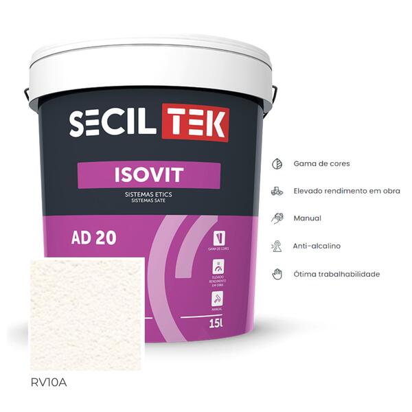 Primário Antialcalino para Revestimentos Acrílicos SecilTek Isovit AD 20 - Natural - RV10A - 15 L
