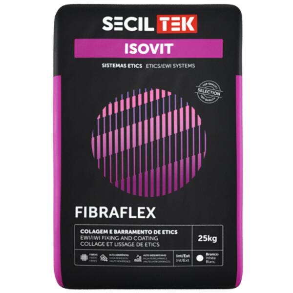 Argamassa de Colagem e Barramento Branco Sistema Etics/Capoto SecilTek Isovit Fibraflex
