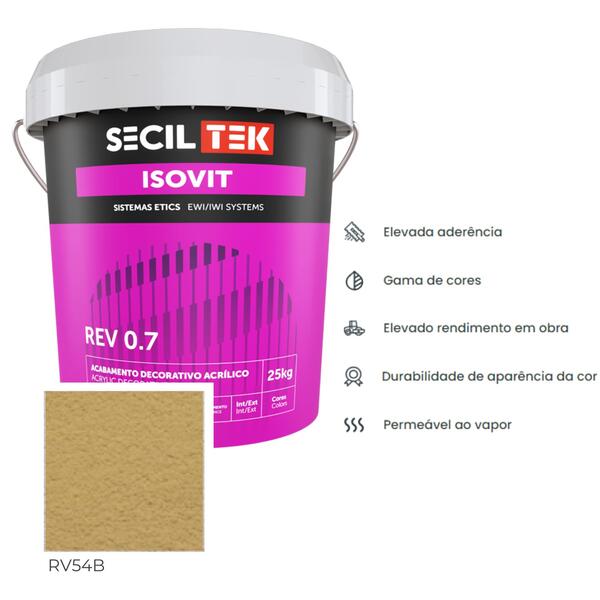 Acabamento Acrílico Decorativo Etics/Capoto SecilTek Isovit Rev 0.7 - Secil Tek - 9900800905134