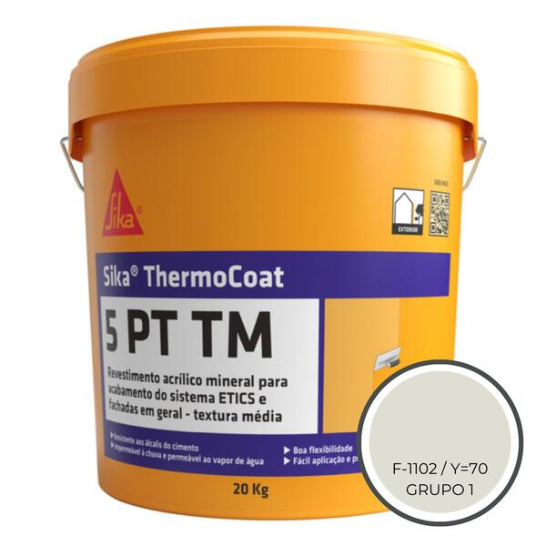 Revestimento Acrílico Textura Média 1,2MM Etics/Capoto Sika ThermoCoat-5 PT TM - F-1102 Y=70 - 20 Kg