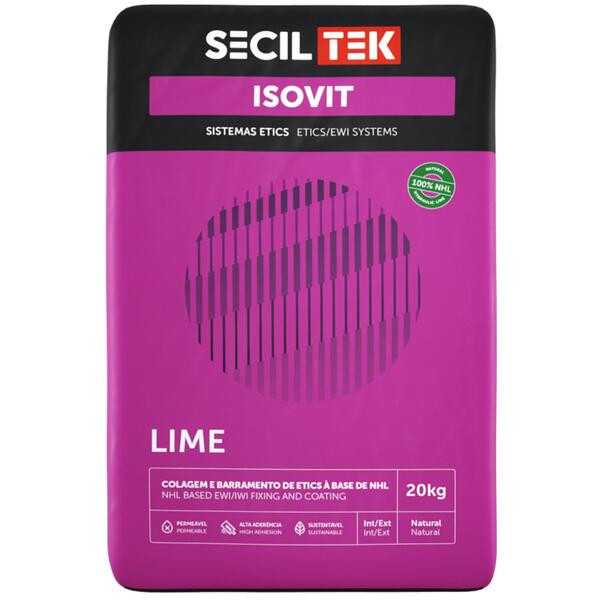 Argamassa Colagem e Barramento Etics/Capoto Suportes Antigos Base Cal SecilTek Isovit Lime