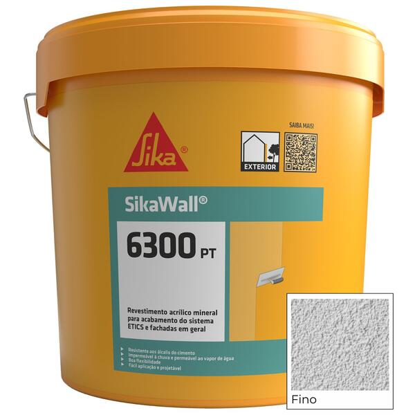 Revestimento Acrílico ETICS/Capoto Grão FINO 0,9MM Sikawall-6300 PT F 25KG