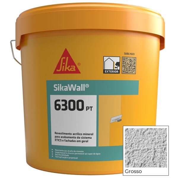 Revestimento Acrílico ETICS/Capoto Grão GROSSO 1,5mm Sikawall-6300 PT G 25Kg