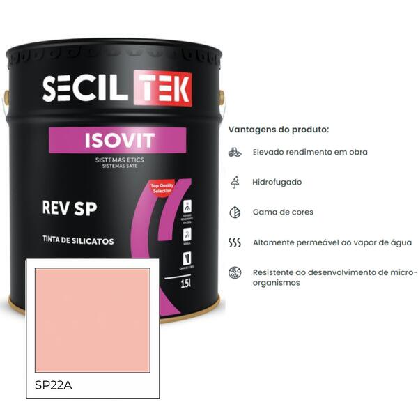 Tinta de Base Aquosa de Silicato SecilTek Isovit Rev SP 15L - Secil Tek - 9900800906384