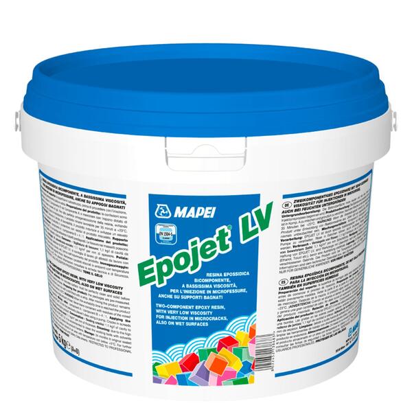 Adesivo Epoxy para Colagem e Reforço Estrutural Mapei Epojet LV - Kit (A+B) Amarelo Transparente - 5 Kg