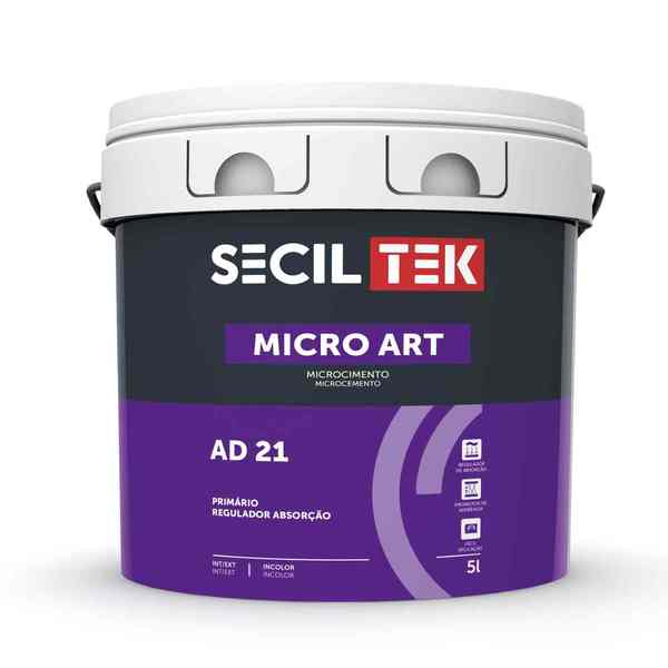 Primário Regulador Superfície Promotor Aderência Microcimento SecilTek Micro Art AD 21 - Incolor - 5 litros