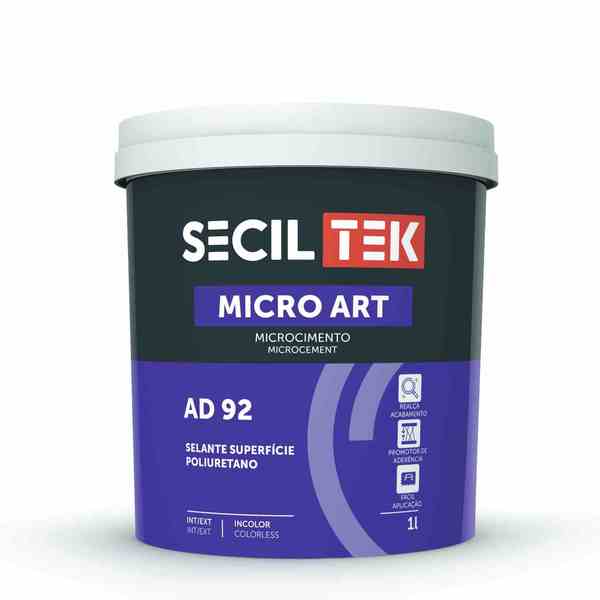 Selante Superfície Poliuretano Microcimento SecilTek Micro Art AD 92 - Incolor - 1 litro