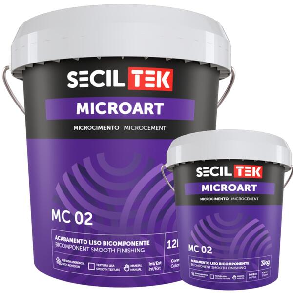 Argamassa Acabamento Liso Microcimento SecilTek Micro Art MC 02 3KG/12KG