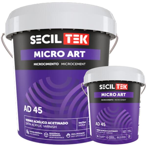 Verniz Acrílico Acabamento Acetinado Microcimento SecilTek Micro Art AD 45 1/5L