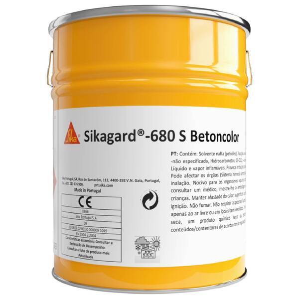 Revestimento de Proteção de Betão Sika Sikagard-680 S Betoncolor - RAL7035 (Cinza Claro) - 20 Litros