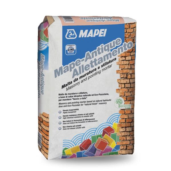 Argamassa Colorida Base Cal Restauro Reconstrução Alvenaria Face Vista Mape Antique Allettamento