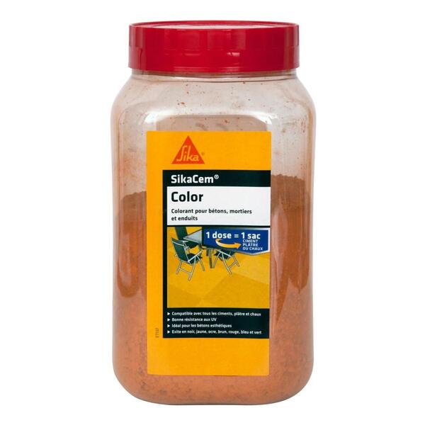 Pigmento para Betão, Cal e Gesso Sika SikaCem Color Corante - Ocre (593305) - Caixa de 6 frascos de 0,4 kg