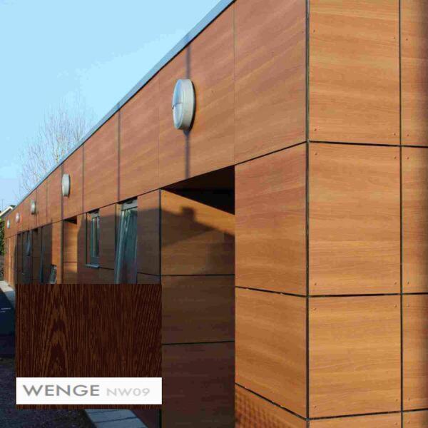 Painel Fenólico Trespa Meteon Wood Satin Standart - SS - 4270 x 2130 x 6 mm - Cor NW09 (Wengue)