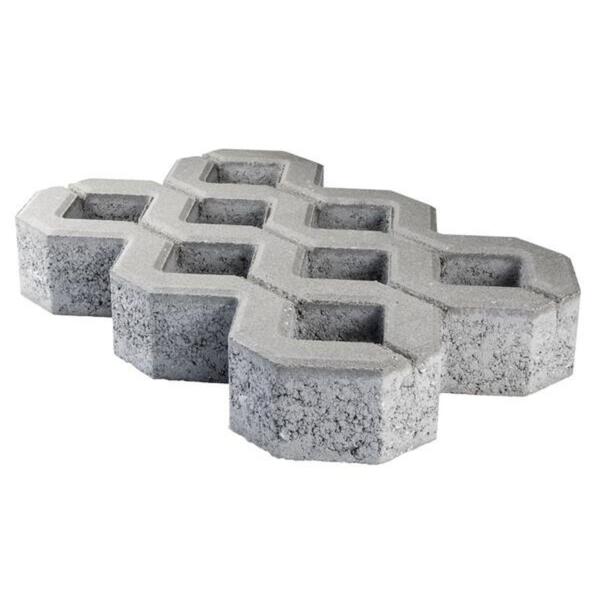 Grelha Enrelvamento Betão Cinza HEXAGONAL 600x400x80MM - 0,24M2 Pavimento Exterior Jardim