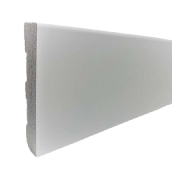 Rodapé Anti Humidade Branco 2250x70x15mm Poliestereno Parede Pavimento Decoração