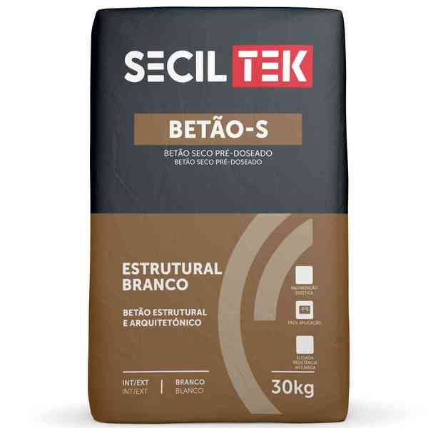 Betão-S Estrutural Branco SecilTek Betão Seco 30KG - Branco - 30 kg - Limitado ao Stock Existente
