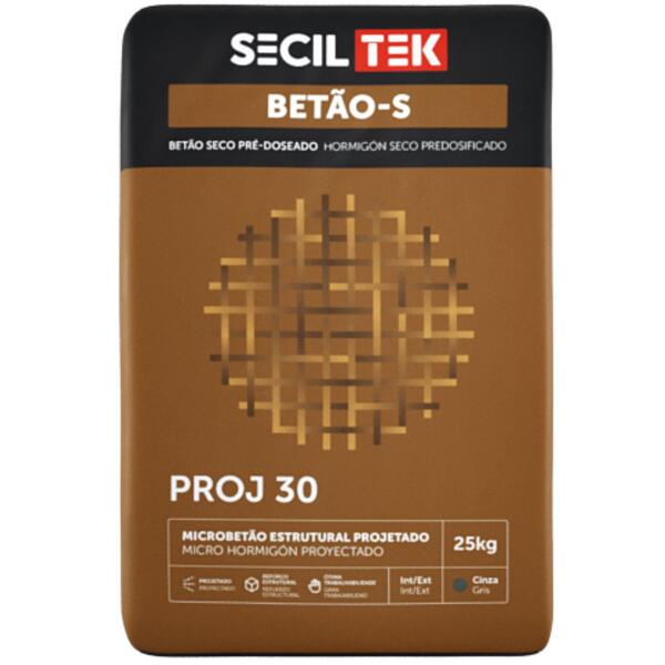 Betão Seco Projetar Reforço Estrutural 30MPa SecilTek Betão-S PROJ 30