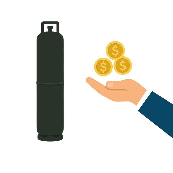 Caução para Bilha Rubis Gás Propano G110 45KG - P/ Bilha Gás 45KG