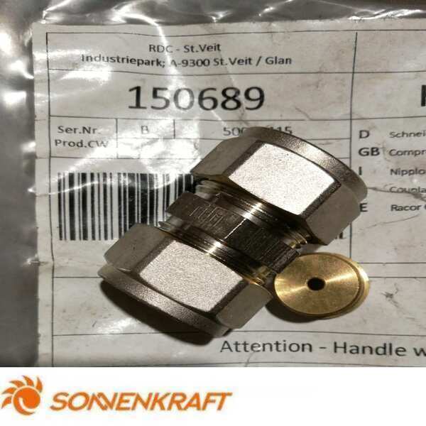 Conector Hid. Comp. com Fecho Cu18 Sonnenkraft KRV-18-SSR 150689