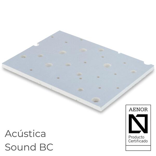Placa Gesso Cartonado Perfurada Acústico Tetos Falsos Gypfor Sound BC