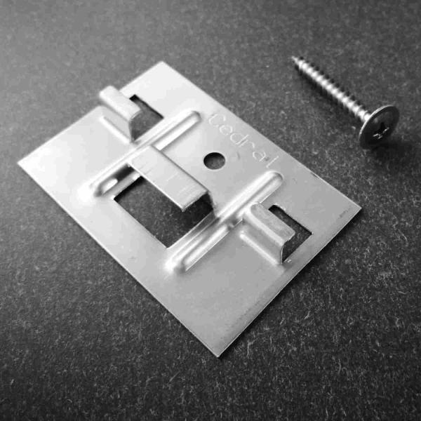 Click Clip + Rebite Inox para Painéis Cedral Click (Fixação Metal)