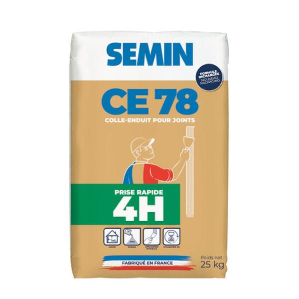 Massa para Juntas de Placas de Gesso Cartonado Semin CE 78 4h 25KG