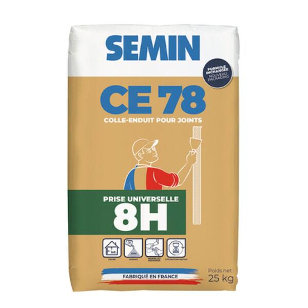 Massa para Juntas de Placas de Gesso Cartonado Semin CE 78 8h 25KG