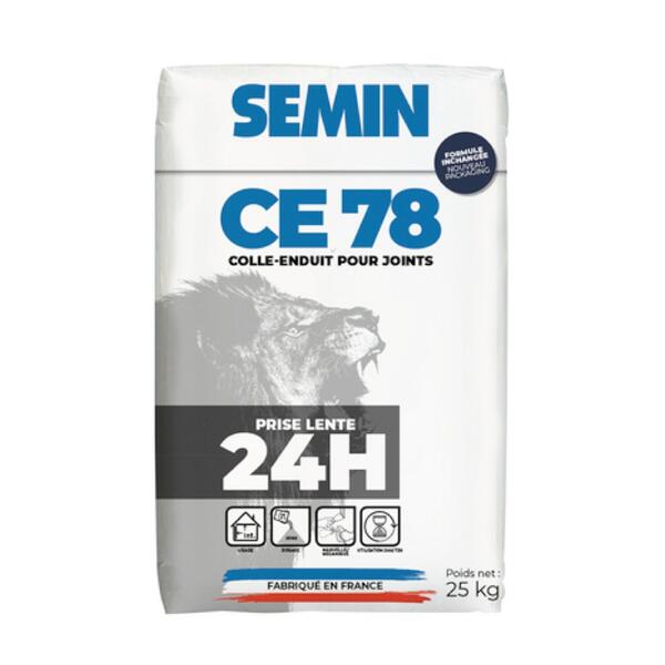 Massa para Juntas de Placas de Gesso Cartonado Semin CE 78 Lenta 24H 25KG